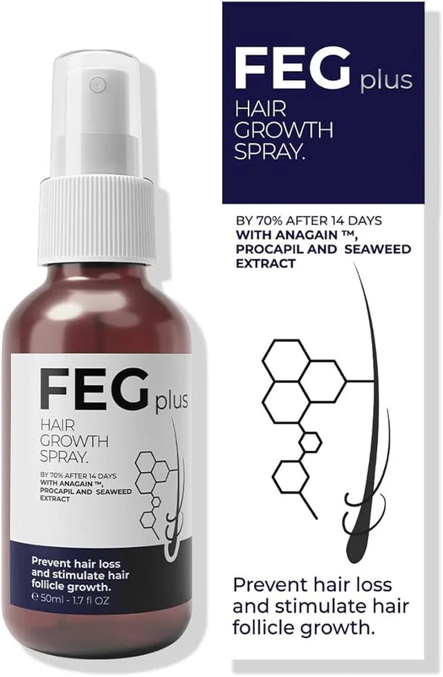 FEG Plus Hair Growth Spray & Derma Roller – Anti Hair Loss for Men & Women