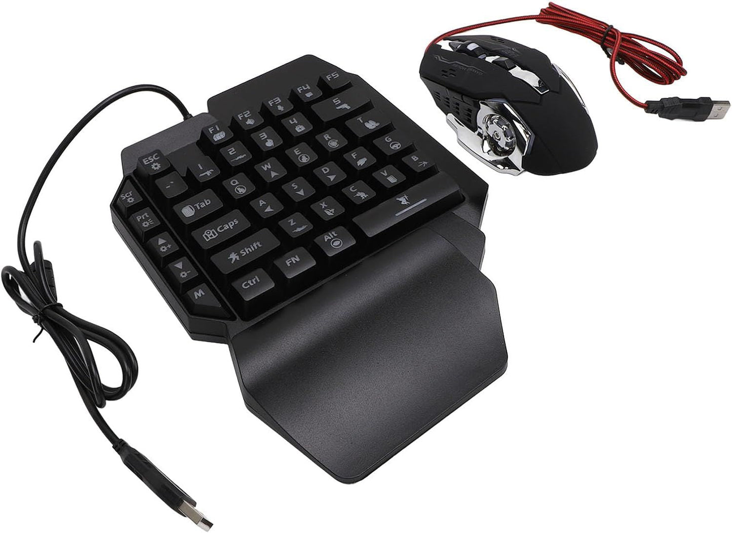 One Hand RGB Gaming Keyboard and Mouse Combo | سيطر على كل لعبة بأناقة!